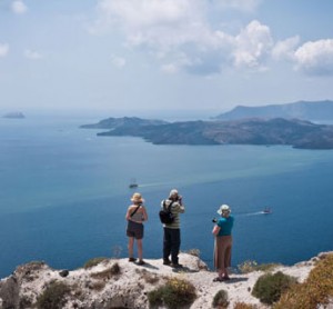 Wandelen op Santorini